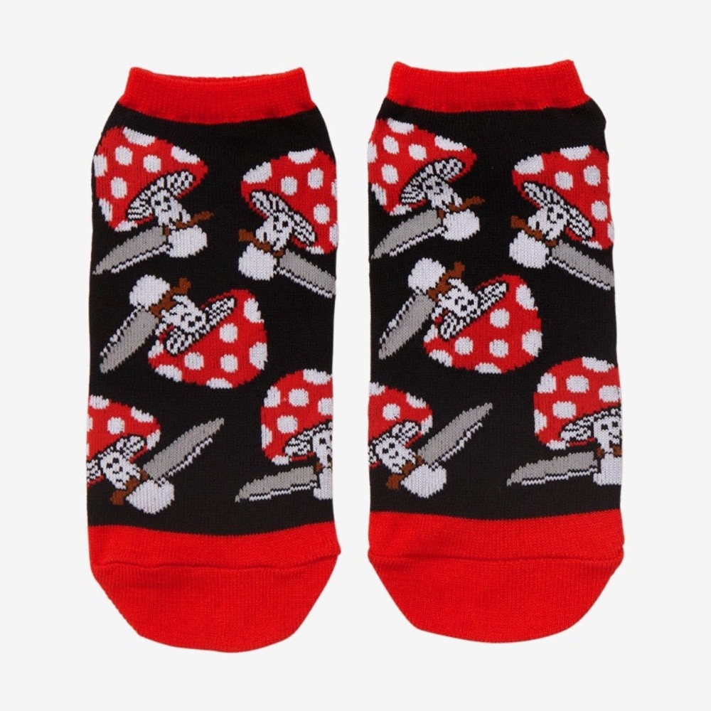 2/$12‎ Hot Topic No-Show Mushroom Knife Socks